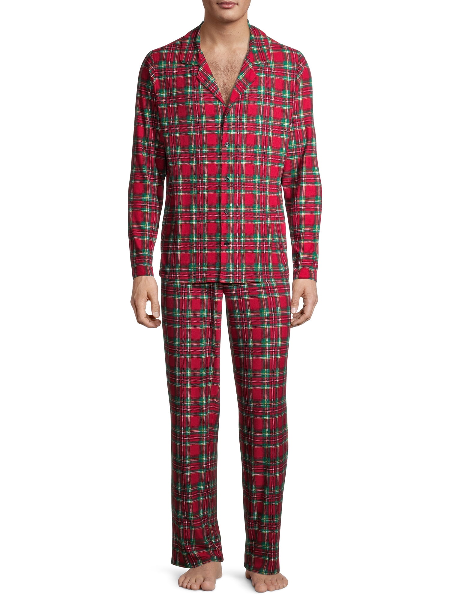 Derek Heart Matching Family Christmas Pajamas Men's Notch Collar