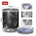 thumbnail image 3 of 12oz Tumblers Halloween Colorful Spooky Elements Vacuum Insulated Stainless Steel Travel Tumbler Cups Mug with Lid and Straw for Beer,Coffee,Beverages with Cleaning Brush for Cold & Hot Drinks, 3 of 5
