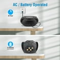 thumbnail image 2 of MEGATEK Portable CD Player Boombox with FM Radio, Bluetooth, USB Port, AUX Input, and Headphone Jack &ndash; CD-R/CD-RW/MP3-CD Compatible, Clear Ster, 2 of 9