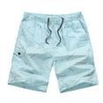 thumbnail image 1 of IROINNID Men's Summer Casual Loose Sports Drawstring Flat-Front Shorts, 1 of 3