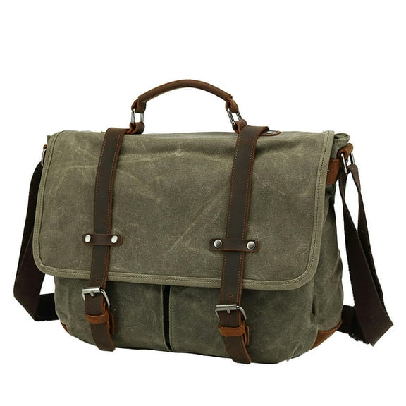 Men Women One Shoulder Abrasion Resistant Fashion Waterproof Camera Bag Briefcase Camping Camcorder Carrying Case Hiking Canvas