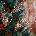 thumbnail image 3 of 10 Pack Artificial Christmas Glitter Berry Stems, Christmas Tree Picks 17in Glittery Twigs Branches Decorative Bead Sticks for Christmas Tree Decorations Wreath Vase Holiday Decor (Rose gold), 3 of 8