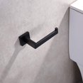 thumbnail image 5 of Portarrollos de papel higiénico negro mate, dispensador de portarrollos de papel higiénico y colgadores montados en la pared para baño y cocina, estilo cuadrado moderno de acero inoxidable JFHHH pequeña, 5 of 5