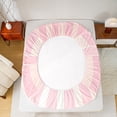 thumbnail image 5 of Manfei Cute Bow Girl 4pcs Bed Sheets,Pink Geometric Stripes King Sheets,Kawaii Ribbon Bow Knot Super Cozy Sheet Set,Luxury Bedroom Decor, 5 of 7