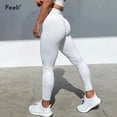 thumbnail image 4 of Mallas sin costuras para mujer, mallas con fruncido en la parte de atrás para gimnasio, pantalones de Yoga de cintura alta, ropa de gimnasio de nailon, mallas deportivas, pantalones para correr, 4 of 5