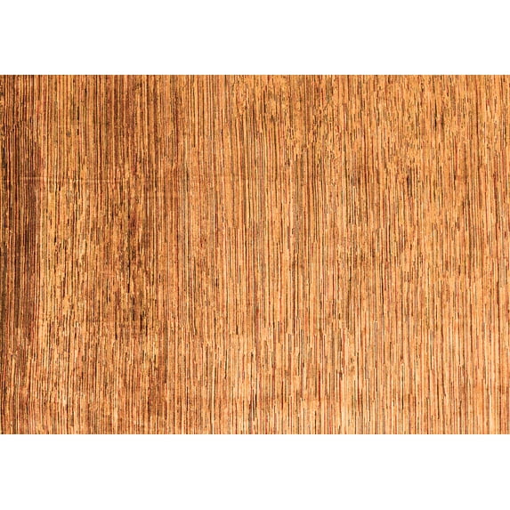 Ahgly Company Indoor Rectangle Abstract Orange Modern Area Rugs, 6' x 9'