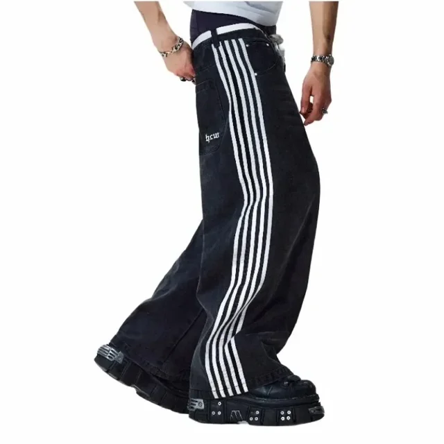 Y2k Harajuku Street-pantalones vaqueros negros desgastados para mujer, Pantalón recto informal de moda coreana, pantalones vaqueros holgados simples clásicos