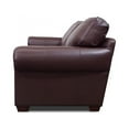 thumbnail image 3 of Bowery Hill Traditional Leather Loveseat with Chic Nailhead in Brown, 3 of 6