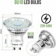 thumbnail image 5 of Pack de 10 bombillas LED GU10, blanco frío 5000 K, equivalente a foco halógeno de 50 W, 4 W 325 lm de bajo consumo, haz de luz amplio de 110°, no regulable., 5 of 5