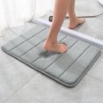 thumbnail image 3 of Alfombrilla de baño de espuma viscoelástica, alfombra de contorno de tocador, suave y cómoda, superabsorción de agua, antideslizante, gruesa, fácil de lavar y secar a máquina para el baño, 40 x 60 cm JAMW  Sencillez, 3 of 4