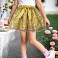 thumbnail image 2 of Ulitacool Winter Dresses For Girls Knee Length Tutu Skirts Dance Party Sequin Skirt Ballet Skirts Classic Wear Yellow 2-6 Years, 2 of 5
