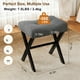 thumbnail image 2 of Taburete Memobarco, 46 cm, con patas en X de metal, color gris, 2 of 9