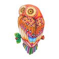 thumbnail image 1 of Decoración de pared Arte de metal Colgante Pájaro de metal Letrero de pared Colgante Estatua de pájaro Búhos Decoración Estatua de búho colorida Decoración del hogar A, 1 of 6