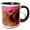 Black/White, variant on 3drose, Ruby Topaz Hummingbird, 15oz Two-tone Black Mug