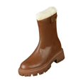 thumbnail image 4 of Botas de invierno para mujer, cálidas, impermeables, para nieve y clima frío, para caminar Marrón, 4 of 9