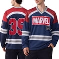 thumbnail image 1 of Camiseta de hockey de manga larga para hombre Marvel, azul marino, talla XL, 1 of 7