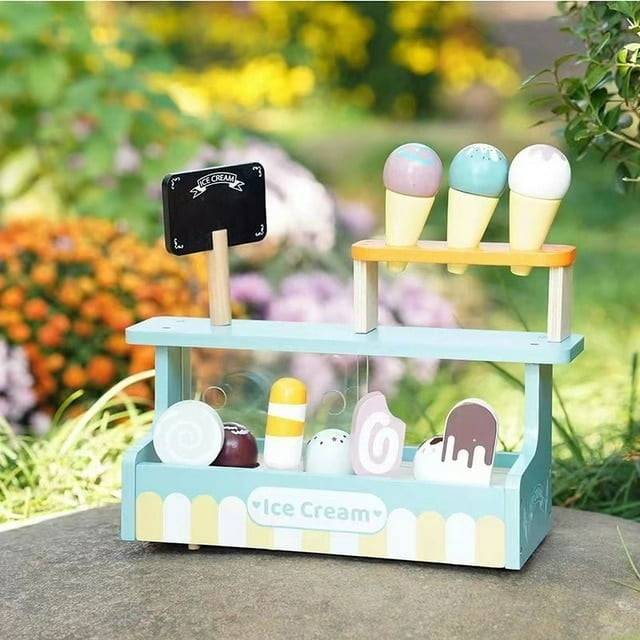 Wooden Simulation Dessert Rack Afternoon Tea Set Toy Pretend Play Food Learning Role Play Game Early Educational Puzzle Toys