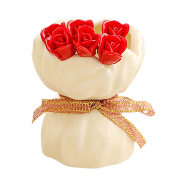 hengtong Ensemble de Fourchettes à Fruits Rose Cadeaux d'Anniversaire Pics à Fruits pour la Maison Plateau de Fruits Fête Fourchettes à Roses Rouges