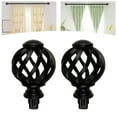 thumbnail image 3 of 2 Pcs Embouts de Tringle à Rideaux 3/4 Pouce Pôle Chambre Salon Remplacement pour Chambre Salon Noir Ajouré, 3 of 8