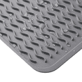 thumbnail image 4 of Dependable Industries Silicone Drying Mat, 16"x12" - Grooved Design, Heat-Resistant, Non-Slip, BPA-Free - For Dishes, Cutlery, Pots, Pans (Gray), 4 of 5