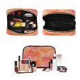 thumbnail image 5 of 3-Piece Travel Toiletry Bag Set, Hanging Wash Bag with Makeup Bag & Brush Case,Waterproof Cosmetic Organizer for Travel, Gym & Home Orange Tie-dye Firework, 5 of 10