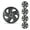 16-Black Matte, variant on 16 Inch Hubcaps - Universal Replacement Wheel Covers - Car Hubcaps for Auto Tire Replacement Black Rim Trim Covers for Car SUV Truck Automotive Accessories Matte Black PP Material