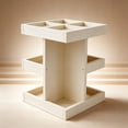 thumbnail image 4 of Rotating Wood Desktop Cosmetics Makeup Organiser With Multi Layer Designs Wooden Rotatable Storage Rack, 4 of 8
