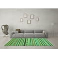 thumbnail image 3 of Ahgly Company Machine Washable Indoor Square Oriental Turquoise Blue Modern Area Rugs, 6' Square, 3 of 4