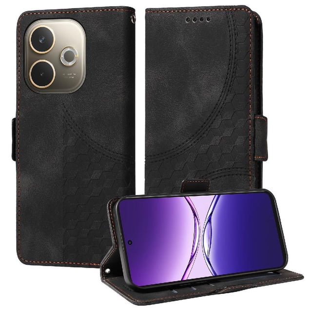 Funda GANGXUN para OPPO A5 Pro con diseño acolchado elegante, cuero PU, protección total y ajuste preciso