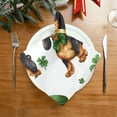 thumbnail image 2 of Qxltty St Patricks Pattern Of Dachshund in A Shamrock Hat Napkins 20×20in Perfect for Parties Dinners Weddings Cocktail Housewarming Cloth Napkins Set of 6, 2 of 8