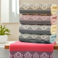 thumbnail image 4 of Unique Bargains Floral Jacquard Hand Towels Set of 2 Pink 13" x 29", 4 of 4