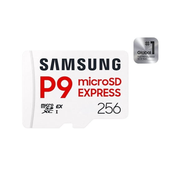 Samsung P9 Express MB-MK256T - Flash memory card - 256 GB - A1 / Video Class V30 / UHS-I U3 - microSDXC Express