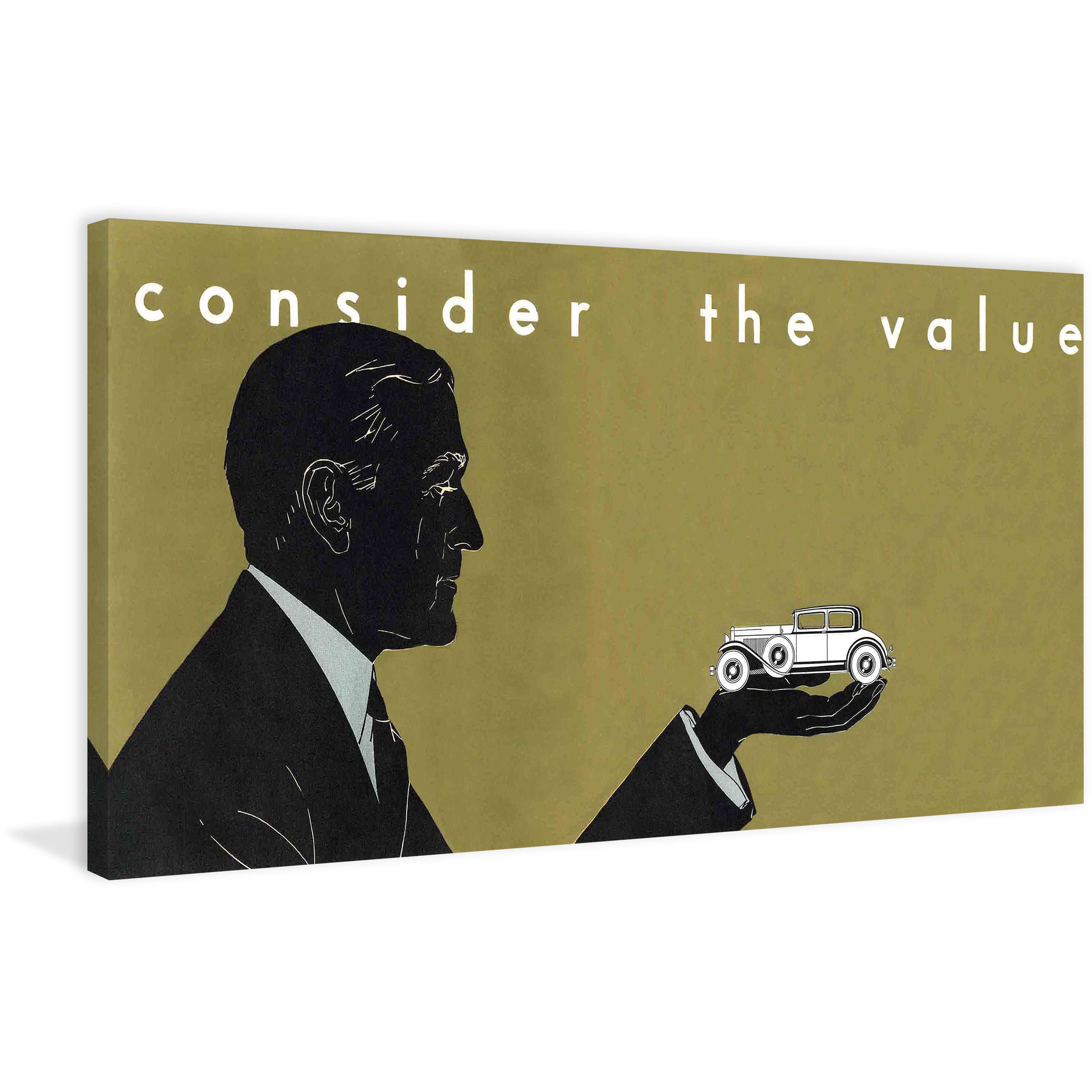 Marmont Hill Vintage Travel Consider the Value Vintage Advertisement on Wrapped Canvas