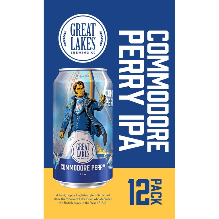 Great Lakes Commodore Perry IPA Craft Beer, 12 fl oz, 12 Pack Cans