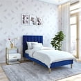 thumbnail image 2 of Scott Living Lakewood Platform Bed in Blue Velvet, 2 of 6