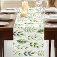 thumbnail image 3 of Table Runners 90 Inches Long Dress Scarves, Green Leaves Farmhouse Coffee/Dining/Kitchen Table Runner for Living Room, Summer Botanical Farmhouse Leaf Watercolor 13x90 Inch, 3 of 9
