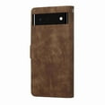 thumbnail image 6 of Allytech For Compatible with Google Pixel 6 Wallet Case, with Wrist Strap Kickstand Card Holder Magnetic Buckle Protective Flip Full for Google Pixel 6 Synthetic Leather Case,Brown, 6 of 6