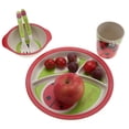 thumbnail image 2 of Yazoeia 5 Pcs / set Eco-friendly Bamboo Fiber Colorful Children Tableware Dishes Dinnerware (Red) MY320-26850, 2 of 13