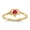 Colorname Bmonth: Yellow / July, variant on 14k White Gold August Heart Ring - 1.0 Grams - Size 7.00