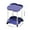 Blue, variant on Side Table Mobile Side Table with Wheels, Multi-Tier Storage Cart for Bedroom Living Room, Plastic Coffee Table with Easy Assembly, Portable Organizer Storage Cart