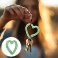 thumbnail image 2 of Uxcell Heart Shaped Hook Clip [15 Pack] - Keychain Clip Spring Snap Hook [Light Green/Aluminum Alloy], 2 of 6
