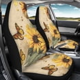 thumbnail image 4 of FOR U DESIGNS Butterfly Sunflower Pattern Seat Cover for Cars Washable 2 Pack Interior Covers for Cars for Women Men Stretchy Auto Decoration Accessories Universal Fit Most Vehicles, 4 of 7