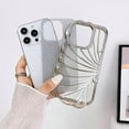 thumbnail image 5 of Compatible with iPhone 14 Pro Max Case,Cute 3D Shell Clear Silver Chrome Pattern Soft Glitter Shiny Bling Shockproof Women Girls Cover Case for iPhone 14 Pro Max, 5 of 5