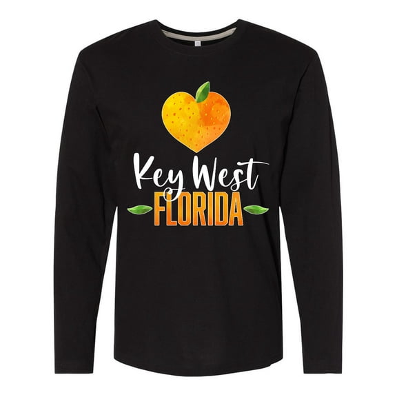 Inktastic Key West Florida Orange in Heart Long Sleeve T-Shirt