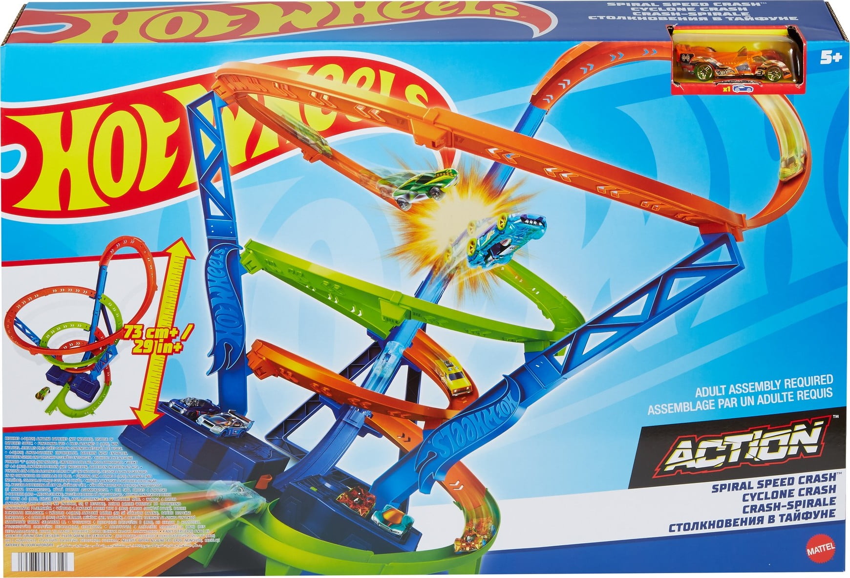 Hot Wheels Sky Crash Tower Motorized Track Set with Car, Stores 20+ 1:64  Scale Cars - Yahoo Shopping