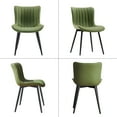 thumbnail image 2 of Kidol & Shellder Upholstered Dining Chair Set of 2 PU Fuax Leather Mid Back Kitchen Side Chairs, Green, 2 of 6