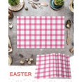 thumbnail image 6 of Easter Placemats Set of 4, Pink Check Plaid Placemat for Dining Table Decorations, Buffalo Farmhouse Style Pattern Place Mats, Spring Table Mats for Kitchen Dinner Seasonal Holiday Party Decor, 6 of 6
