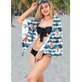 thumbnail image 4 of HAPPY BAY Women's Beach Wrap Bikini Wraps Sarong Coverup Skirt Bathing suit Swimwear Swimsuit Coverup for Women One Size Hibiscus, Black, 4 of 5