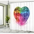 thumbnail image 5 of Ambesonne Colorful Shower Curtain, Love Heart Romance, 69"Wx84"L, Multicolor, 5 of 5