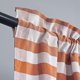 thumbnail image 3 of Zhuge Cortina para puerta o ventana con diseño de cuadros escoceses en naranja y blanco, con bolsillo para barra para sujetar, estilo rústico, 1 panel (naranja y blanco, 137 x 183 cm), 3 of 4